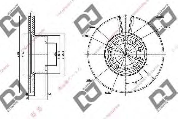 Тормозной диск DJ PARTS BD1125