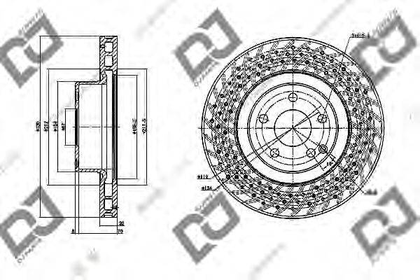 Тормозной диск DJ PARTS BD1136