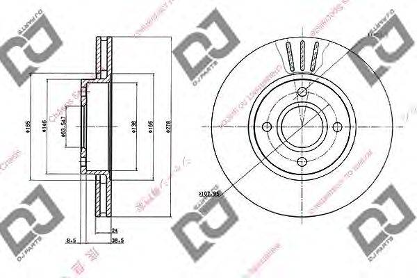 Тормозной диск DJ PARTS BD2071