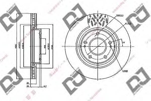 Тормозной диск DJ PARTS BD2080