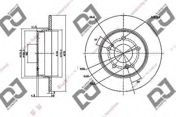 Тормозной диск DJ PARTS BD1141