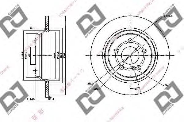 Тормозной диск DJ PARTS BD1149