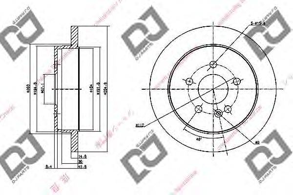 Тормозной диск DJ PARTS BD1154