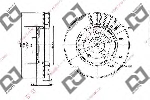 Тормозной диск DJ PARTS BD2038
