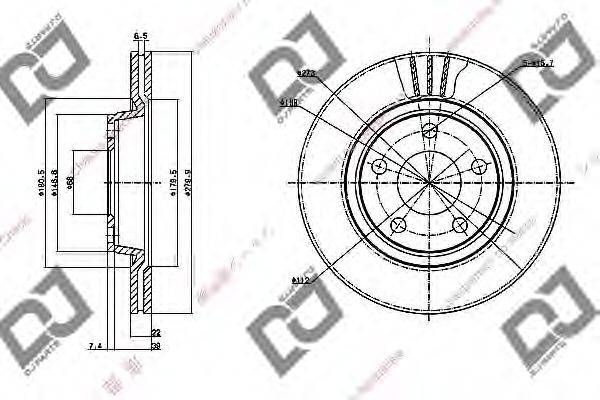 Тормозной диск DJ PARTS BD1173