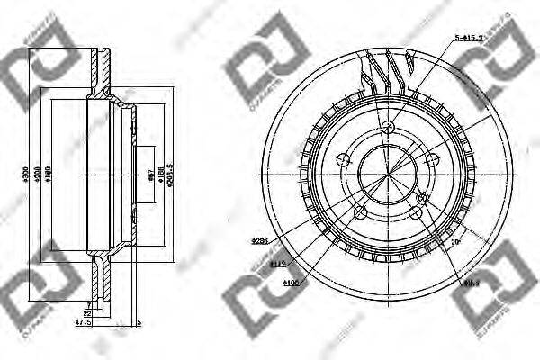 Тормозной диск DJ PARTS BD1178