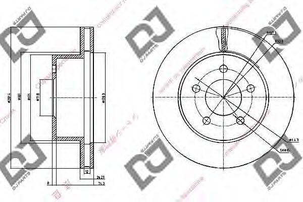 Тормозной диск DJ PARTS BD1203