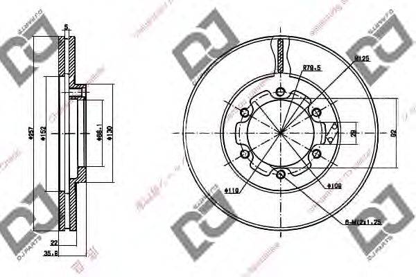 Тормозной диск DJ PARTS BD1242