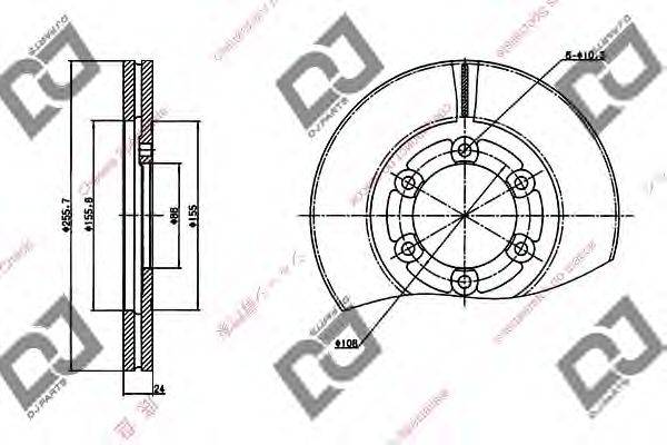 Тормозной диск DJ PARTS BD1254