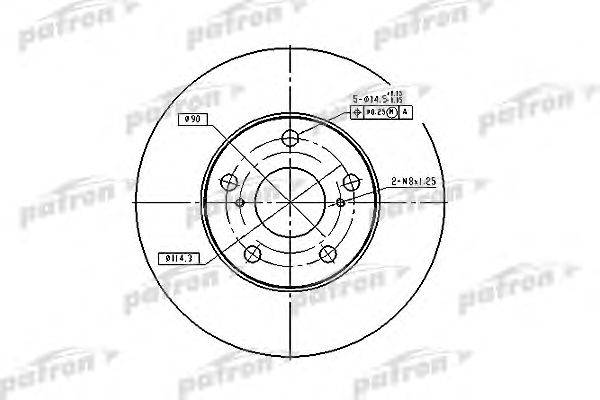 Тормозной диск PATRON PBD1431
