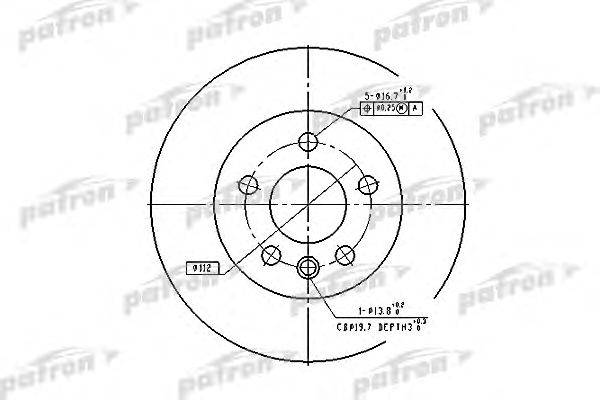 Тормозной диск PATRON PBD1596