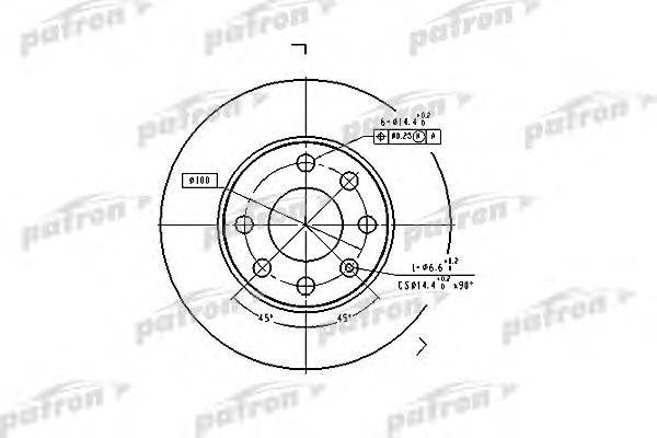 Тормозной диск PATRON PBD1608