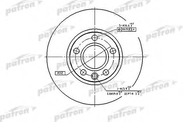 Тормозной диск PATRON PBD2809