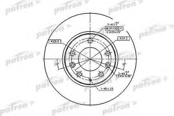 Тормозной диск PATRON PBD4386