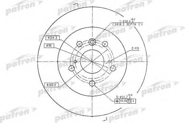 Тормозной диск PATRON PBD7005
