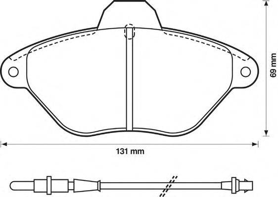 Комплект тормозных колодок, дисковый тормоз METZGER 180921