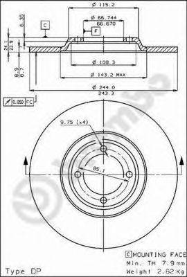 Тормозной диск BRECO BS7091