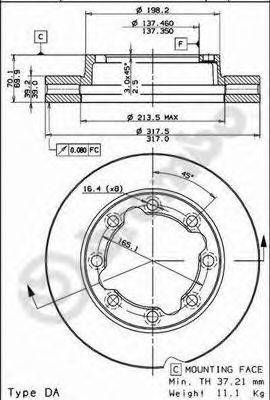 Тормозной диск BREMBO 09.7699.10