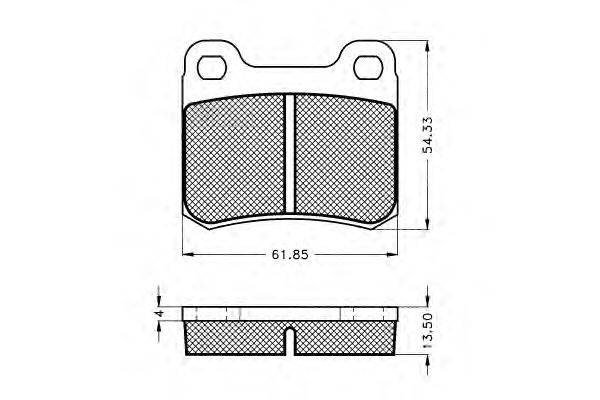 Комплект тормозных колодок, дисковый тормоз PEX 7.007