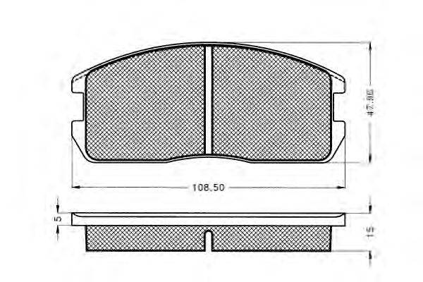 Комплект тормозных колодок, дисковый тормоз PEX 7.077