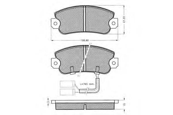Комплект тормозных колодок, дисковый тормоз PEX 7.191