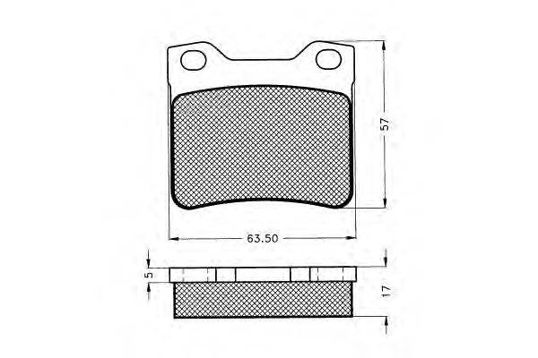 Комплект тормозных колодок, дисковый тормоз PEX 7.421