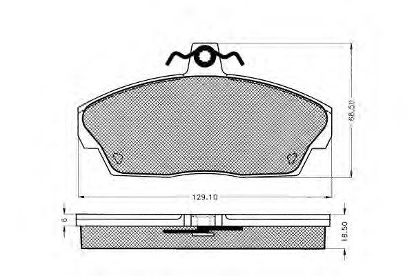 Комплект тормозных колодок, дисковый тормоз PEX 7.484
