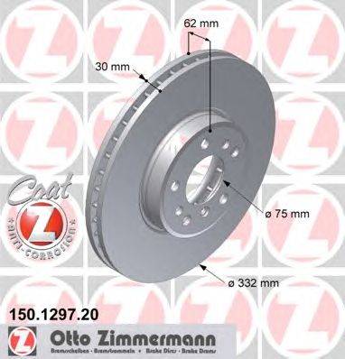 Тормозной диск ZIMMERMANN 150129720