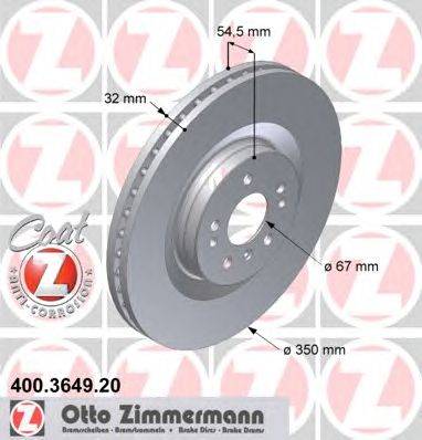 Тормозной диск ZIMMERMANN 400364920