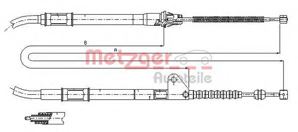 Трос, стояночная тормозная система METZGER 17.1413