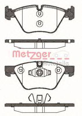 Комплект тормозных колодок, дисковый тормоз METZGER 1052.10