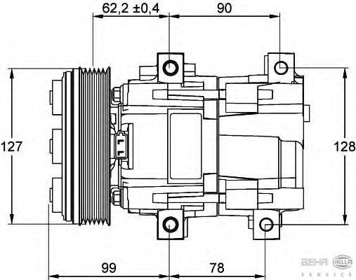 Компрессор, кондиционер BEHR HELLA SERVICE 8FK 351 113-431