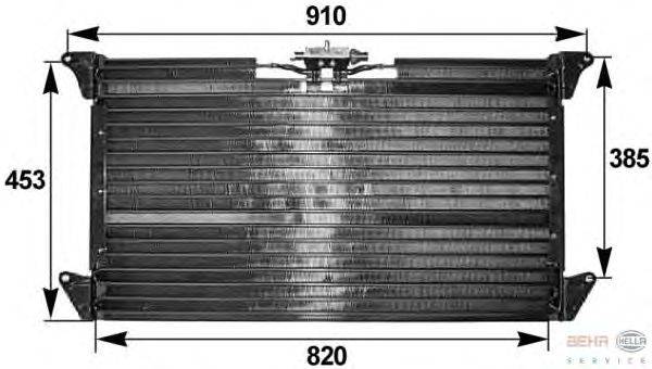 Конденсатор, кондиционер BEHR HELLA SERVICE 8FC351300191