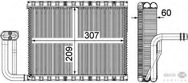 Испаритель, кондиционер BEHR HELLA SERVICE 8FV 351 331-111