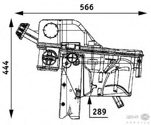 Компенсационный бак, охлаждающая жидкость BEHR HELLA SERVICE 8MA 376 705-081