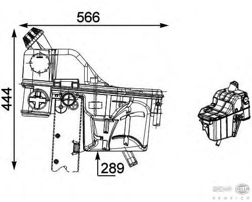 Компенсационный бак, охлаждающая жидкость BEHR HELLA SERVICE 8MA 376 705-091