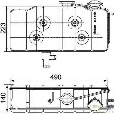 Компенсационный бак, охлаждающая жидкость BEHR HELLA SERVICE 8MA 376 705-211