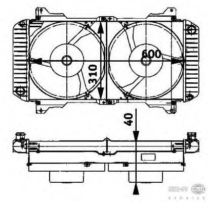 Радиатор, охлаждение двигателя BEHR HELLA SERVICE 8MK 376 710-121