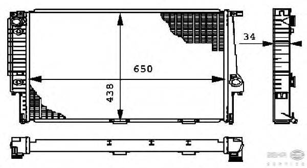 Радиатор, охлаждение двигателя BEHR HELLA SERVICE 8MK 376 712-371