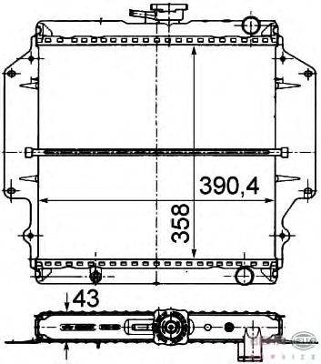 Радиатор, охлаждение двигателя BEHR HELLA SERVICE 8MK376716391