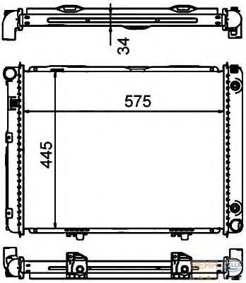 Радиатор, охлаждение двигателя BEHR HELLA SERVICE 8MK 376 769-701