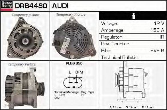 Генератор DELCO REMY DRB4480