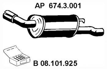 Глушитель выхлопных газов конечный EBERSPÄCHER 674.3.001