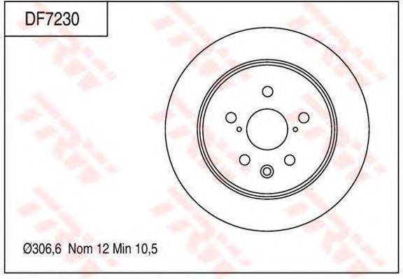 Тормозной диск TRW DF7230