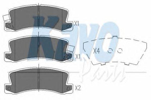 Комплект тормозных колодок, дисковый тормоз KAVO PARTS KBP-9022