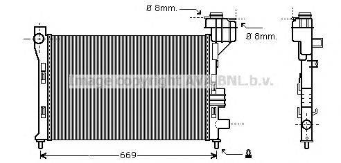 Радиатор, охлаждение двигателя AVA QUALITY COOLING MS2254