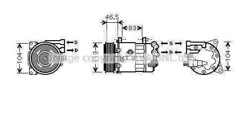 Компрессор, кондиционер AVA QUALITY COOLING PEK326