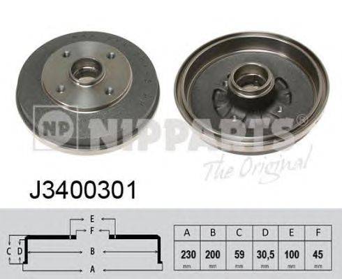 Тормозной барабан NIPPARTS J3400301