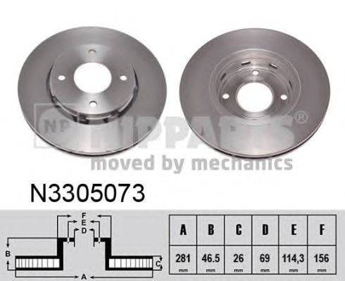 Тормозной диск NIPPARTS N3305073