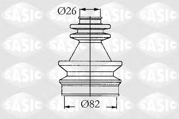 Комплект пылника, приводной вал SASIC 4003439